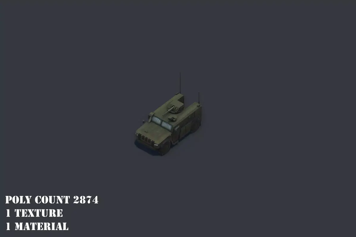 Military Car  Free low-poly 3D model