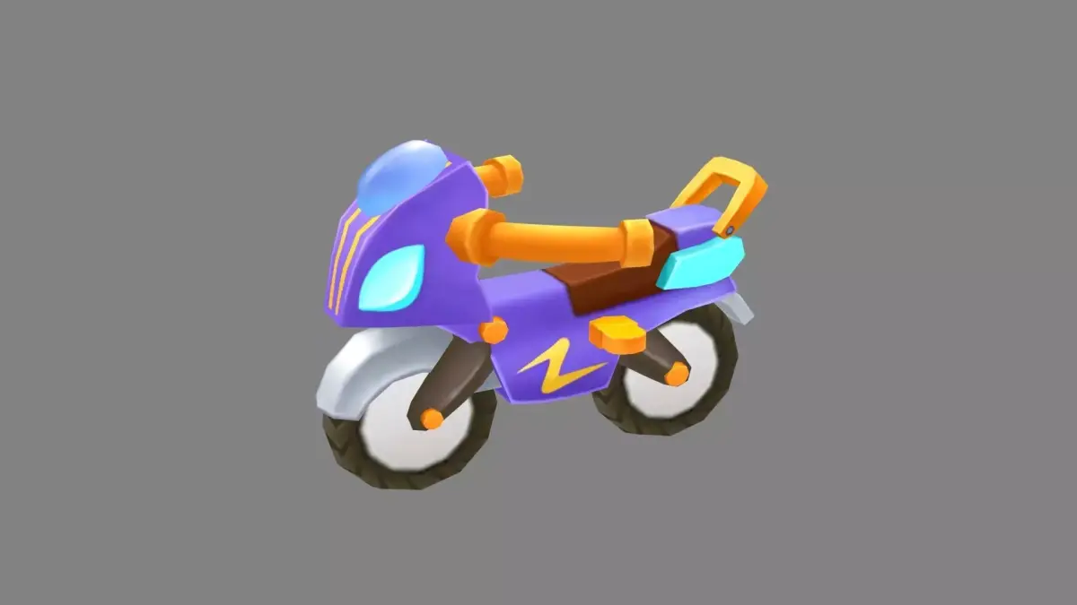 Cartoon motorcycle toy Low-poly 3D model