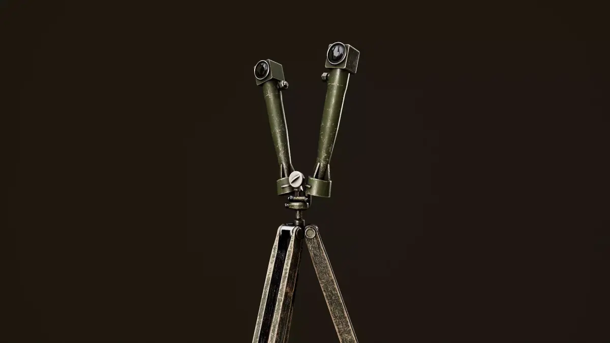 Vintage Military Periscope Low-poly 3D model