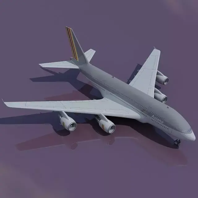 Asiana High detailed Jet Model 3D model