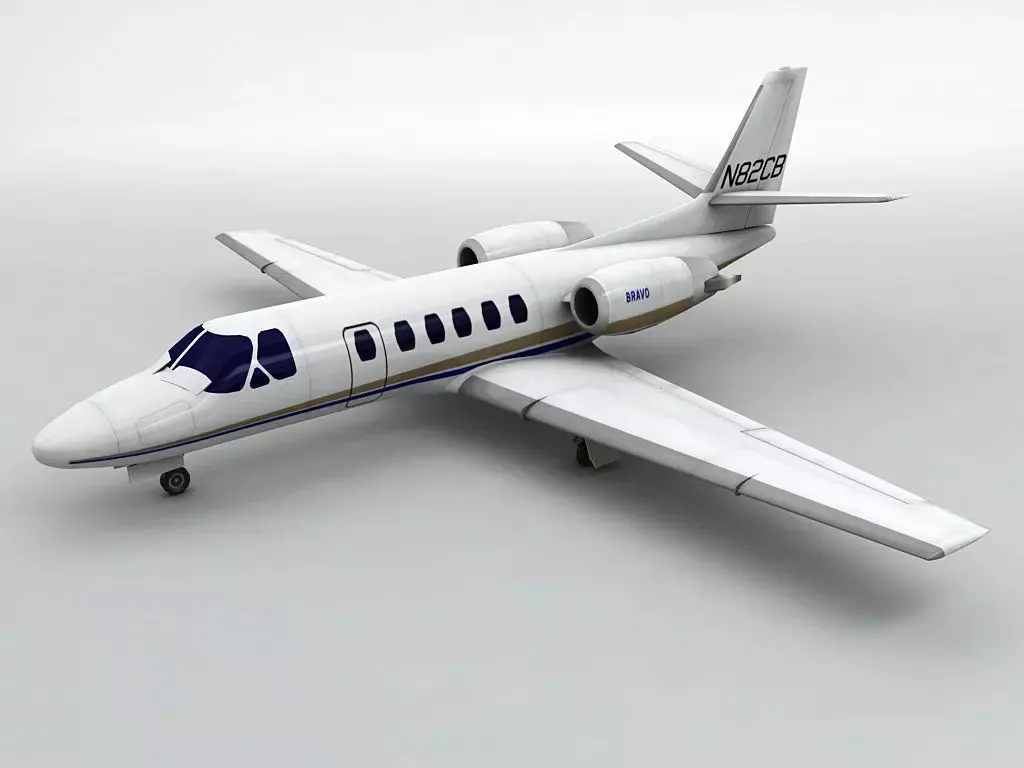 Cessna Citation Bravo Aircraft Low-poly 3D model
