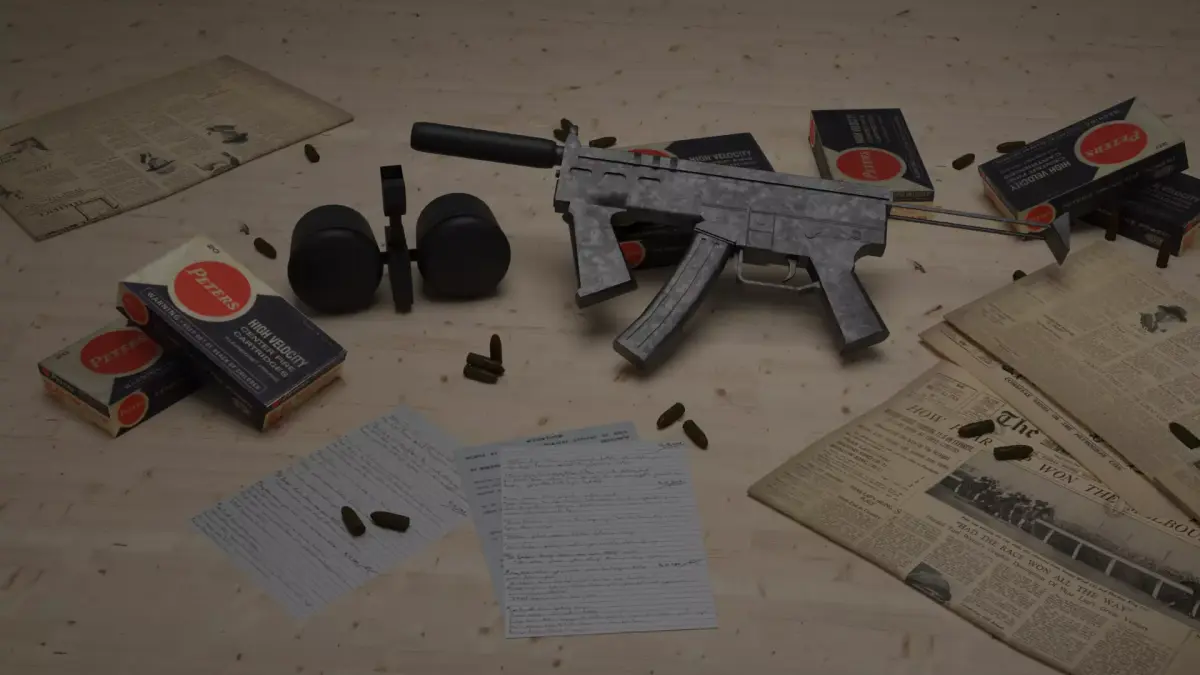 HK smg 11 with attachments  Free low-poly 3D model
