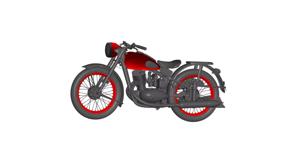 motorcycle IZH-49 3D model