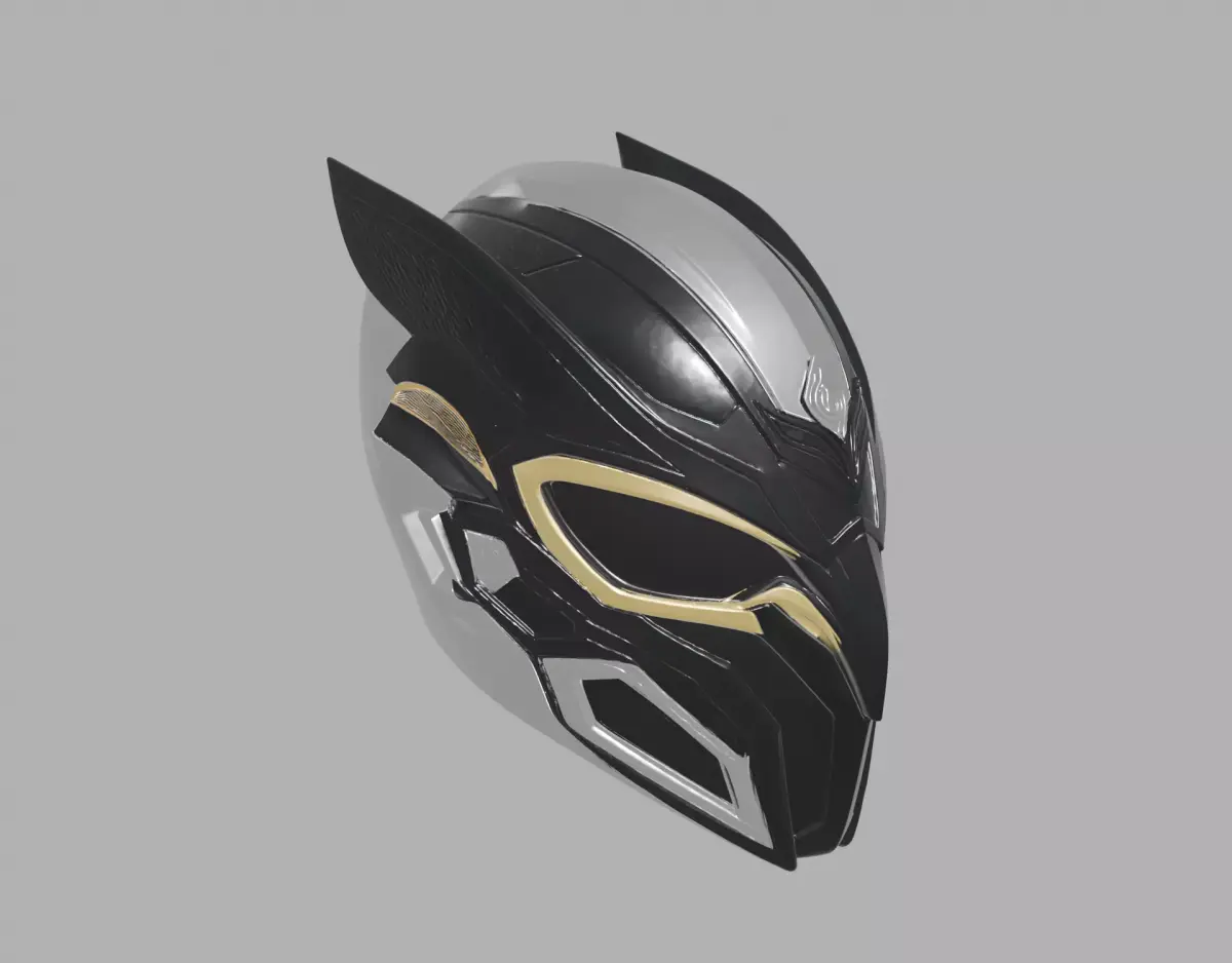 Sci Fi Black Panther Helmet 3D model