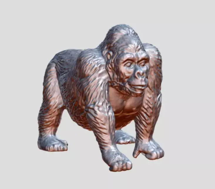 3D SCAN - Rubber Gorilla Toy Free 3D model