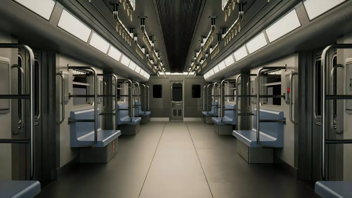 Metro Subway Interior 3D model 3D model