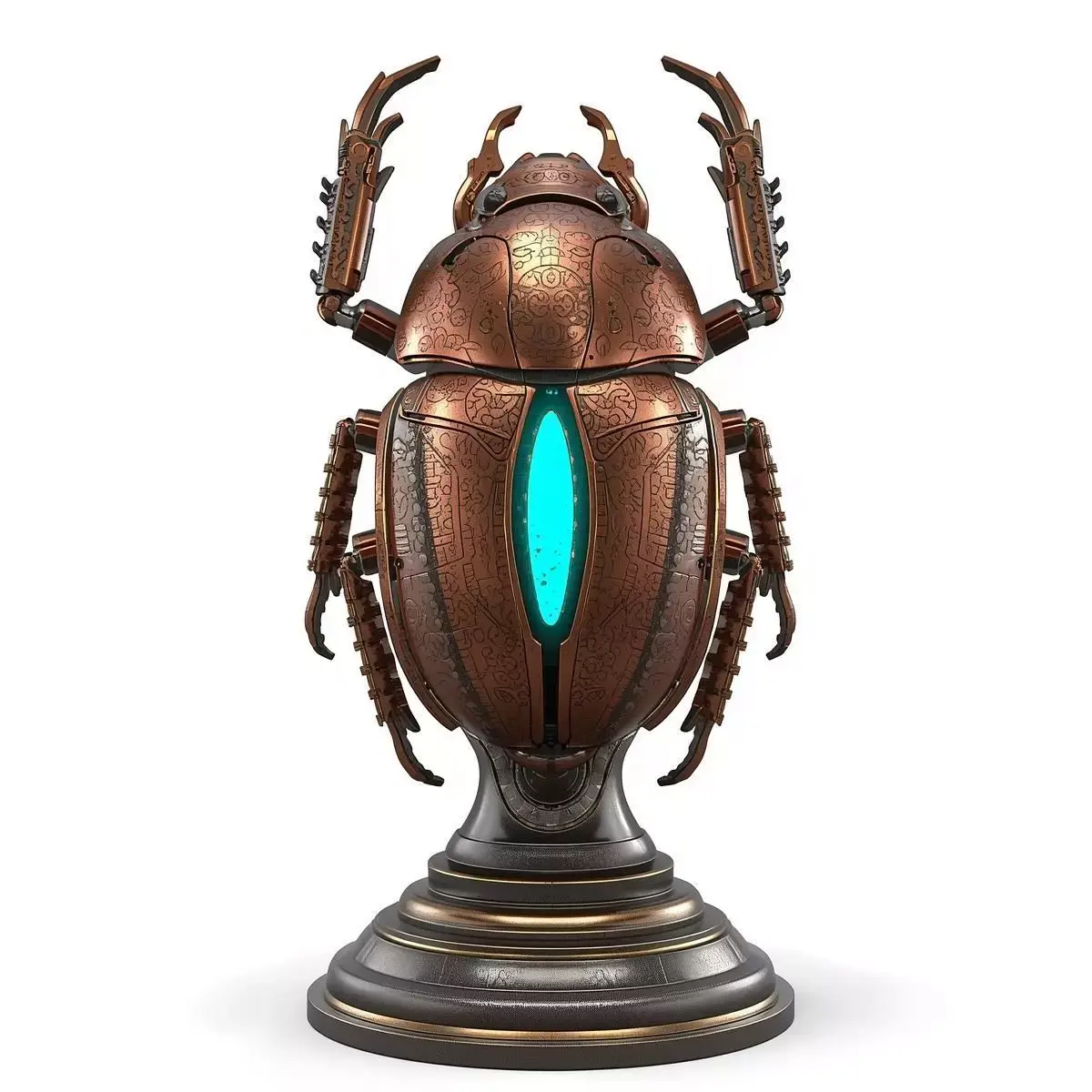 Cybernetic Scarab Beetle 3D Model Analysis 3D model