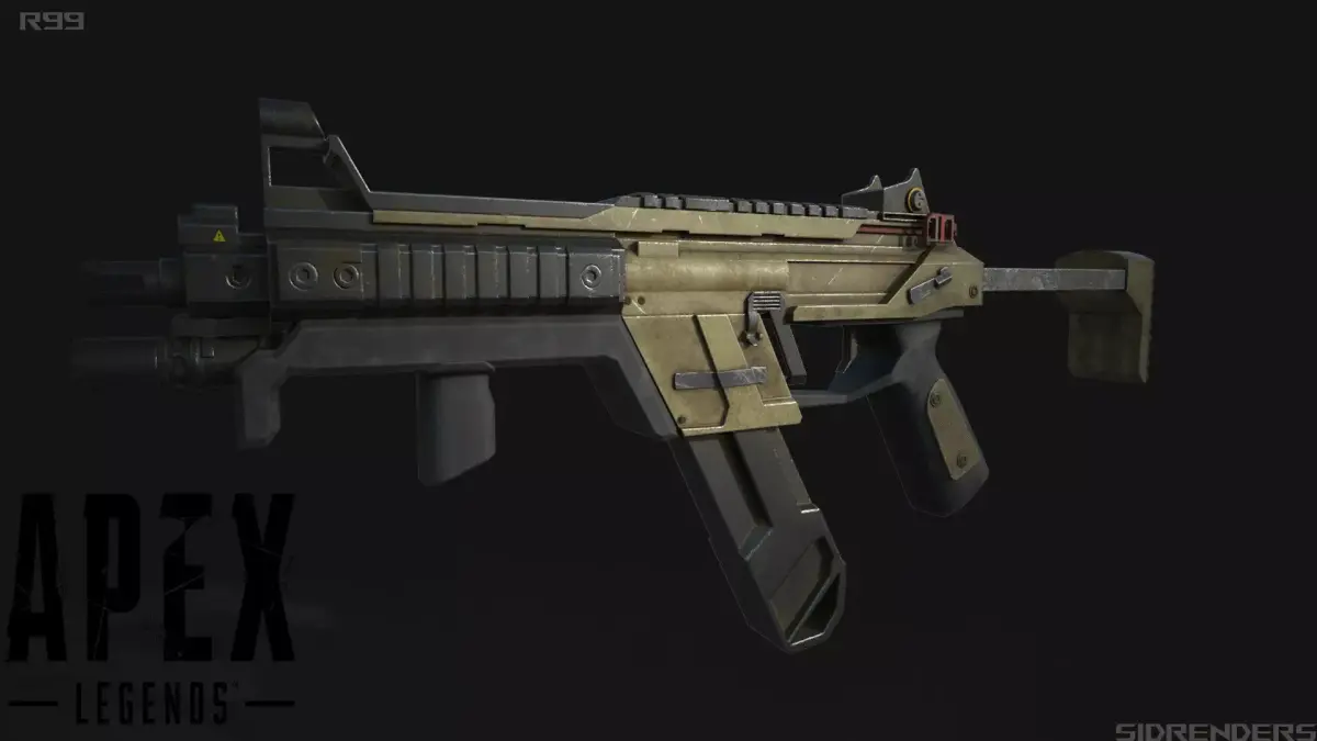 R-99 from apex legends Low-poly 3D model