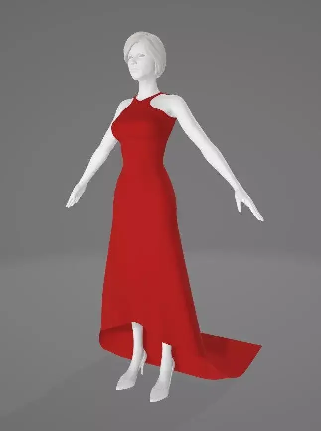 Woman Clothing A-Pose 526 Low-poly 3D model