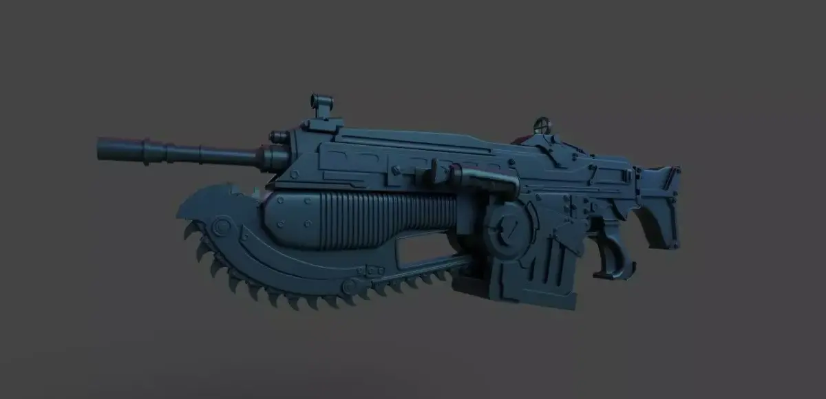 Lancer Assault Rifle Gears of War 3D print model