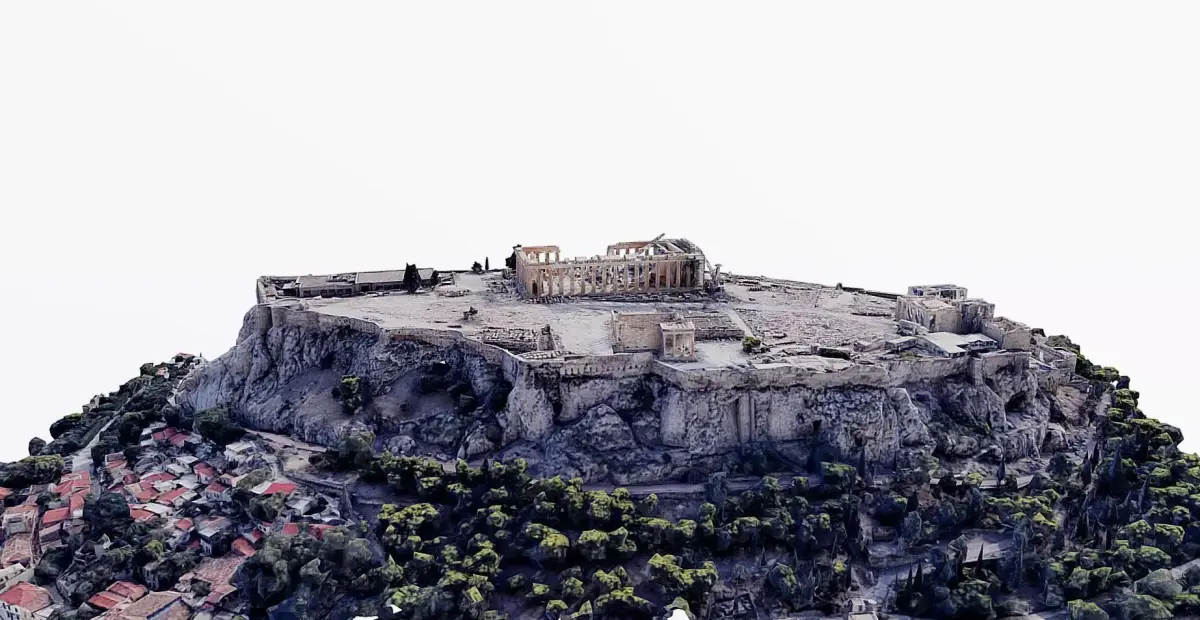 Acropolis of Athens - Parthenon Low-poly 3D model purchase