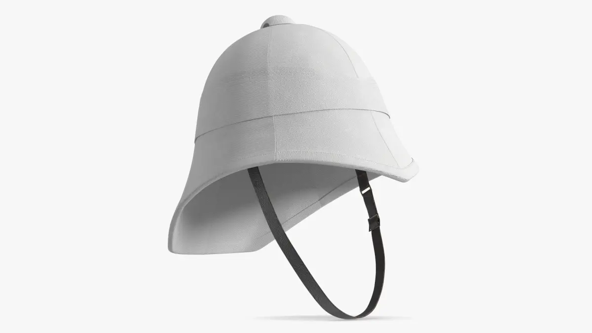 British Colonial Pith Helmet White 3D model