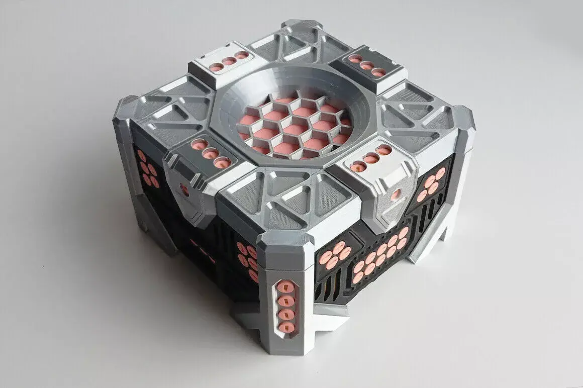 Sci-Fi Challenge Gift Box Puzzle Container with 162 Bolts 3D print model