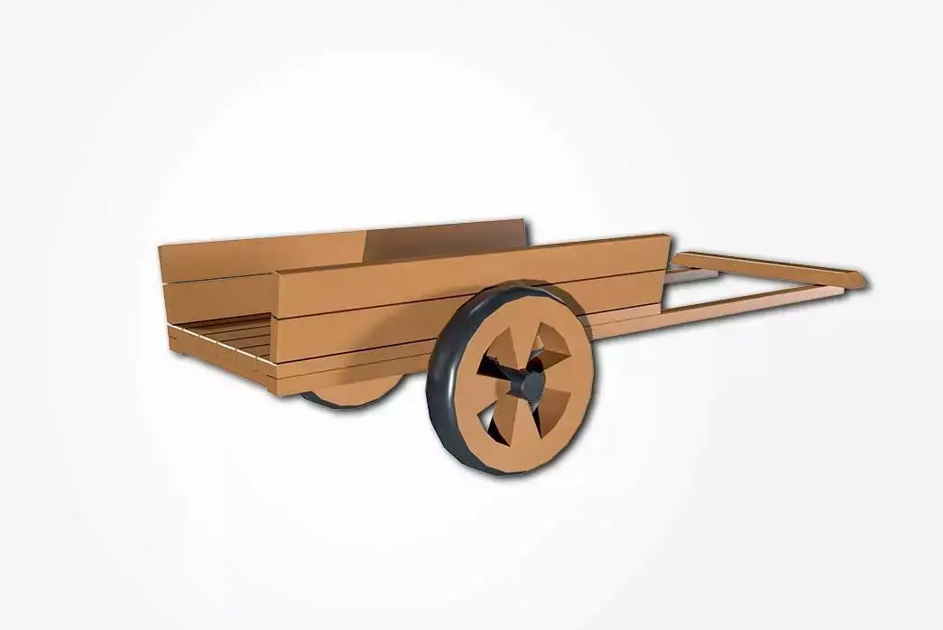 Free Wooden Cart Free 3D model