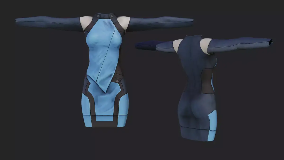 Clothes dress  Low poly 3D model Low-poly 3D model