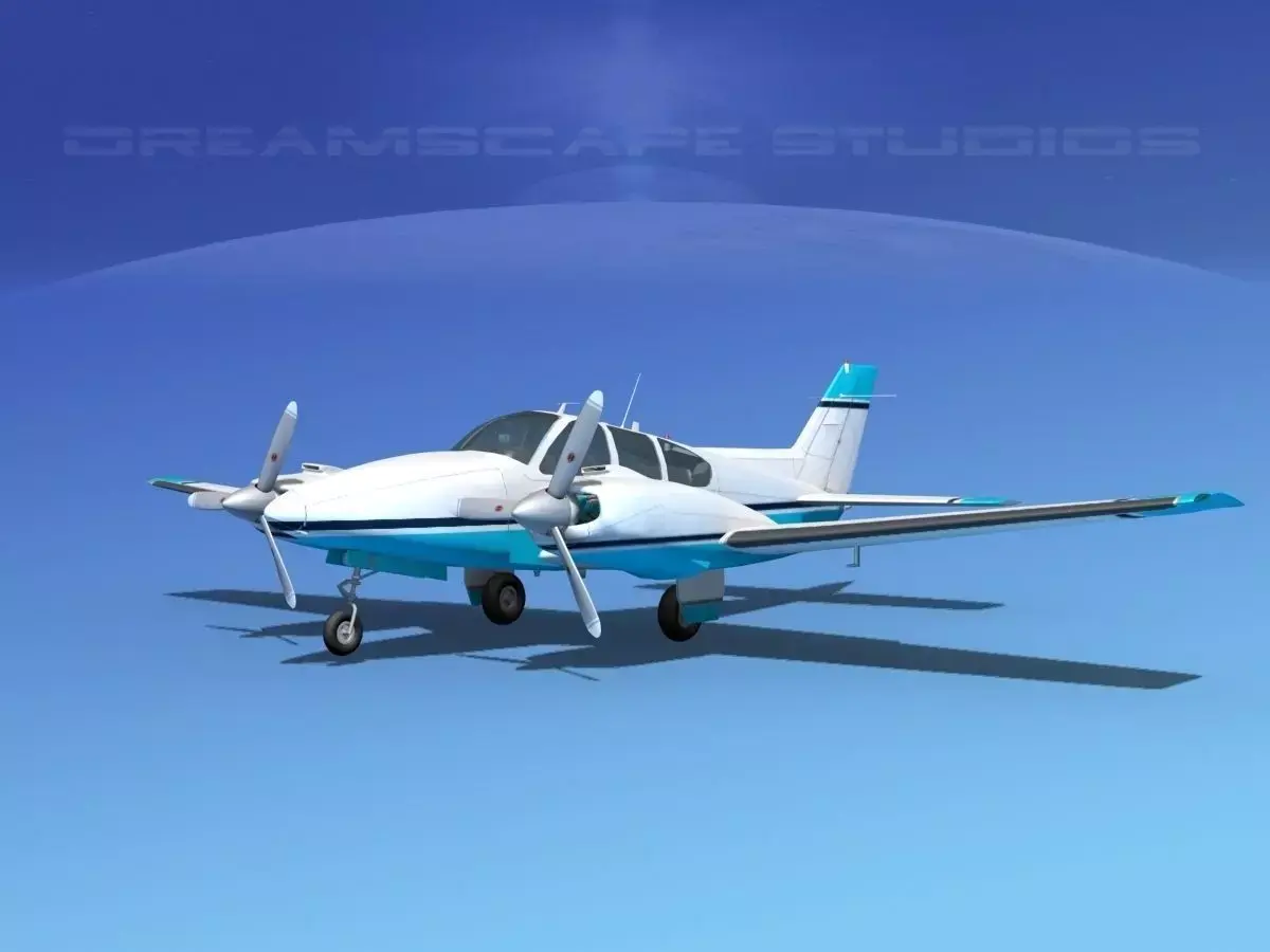 Beechcraft B55 Baron V21 3D model