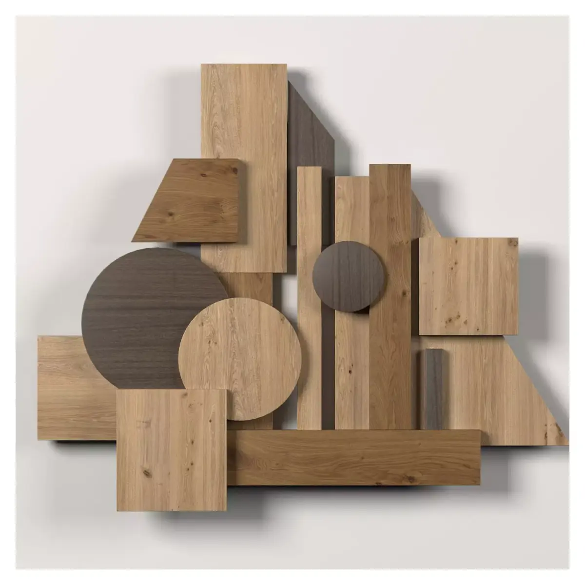 Wall shapes Decoration - Wood - 80x60 - Collection - Part 9 3D model