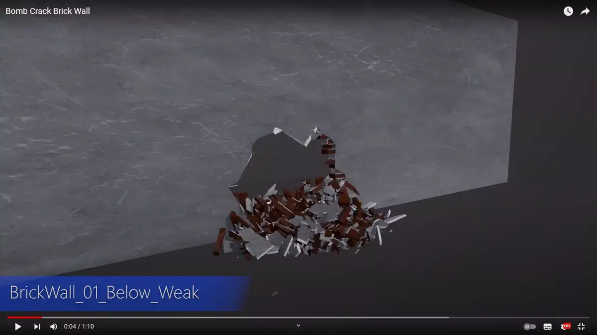 BrickWall 01 Below Weak Low-poly 3D model