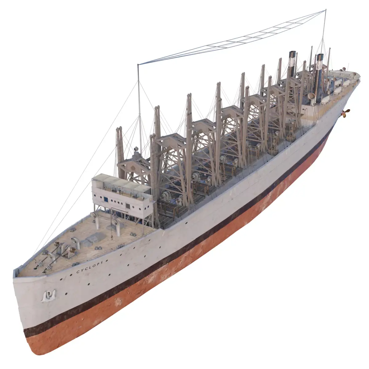 USS Cyclops - AC-4 - Collier Ship 3D model