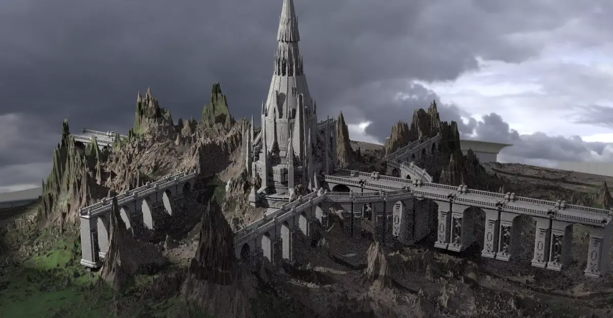 Narnia Mountains Castle 1 3D model