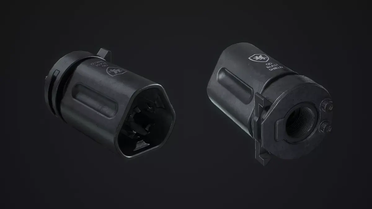 PTS Griffin QD Blast Shield Low-poly 3D model