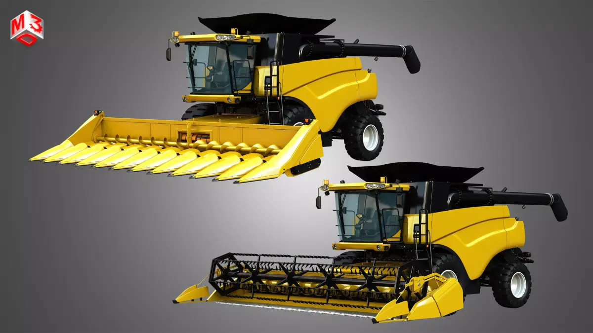 NH - CR 9070 Combine Harvesters 3D Model Pack
