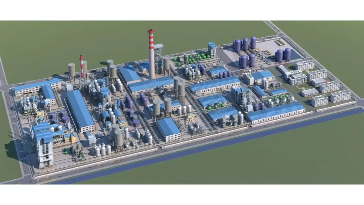 modernized chemical plant 3D model
