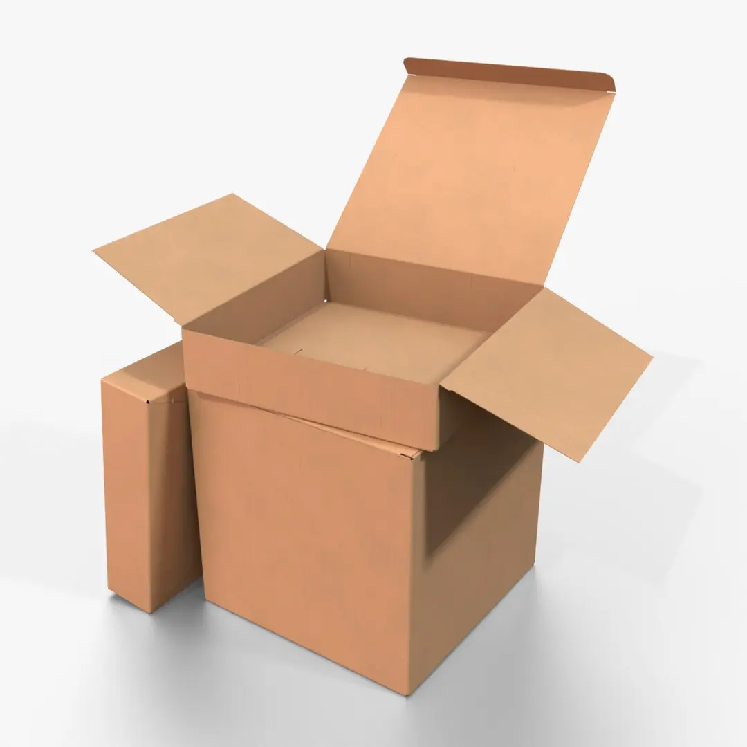 Tuck Top Boxes – Cube and Flat Set 3D model