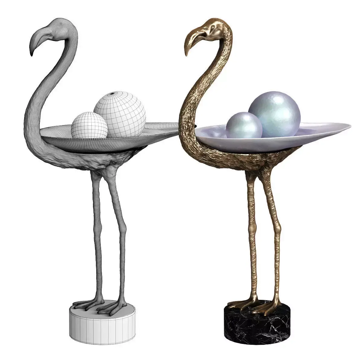 Bronze Bird - Grus-Grus Flamingo by Marie Martin 3D model