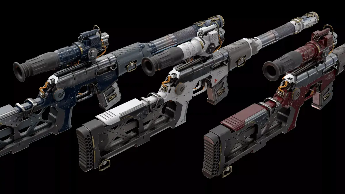 Sci-fi VSS Low-poly 3D model