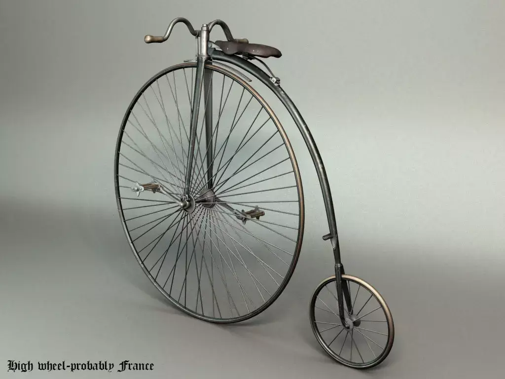 High wheel Low-poly 3D model