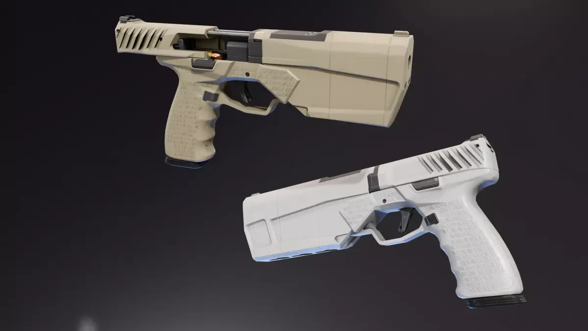 Maxim 9 Suppressed Pistol Low-poly 3D model