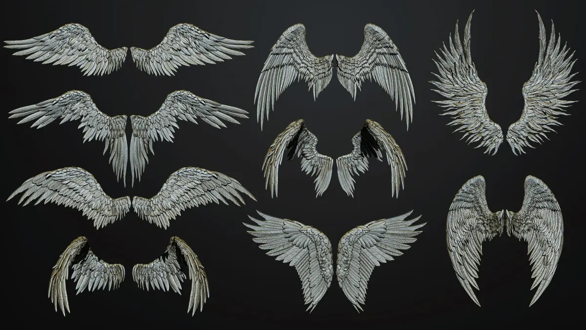 11 Wings 3D model purchase