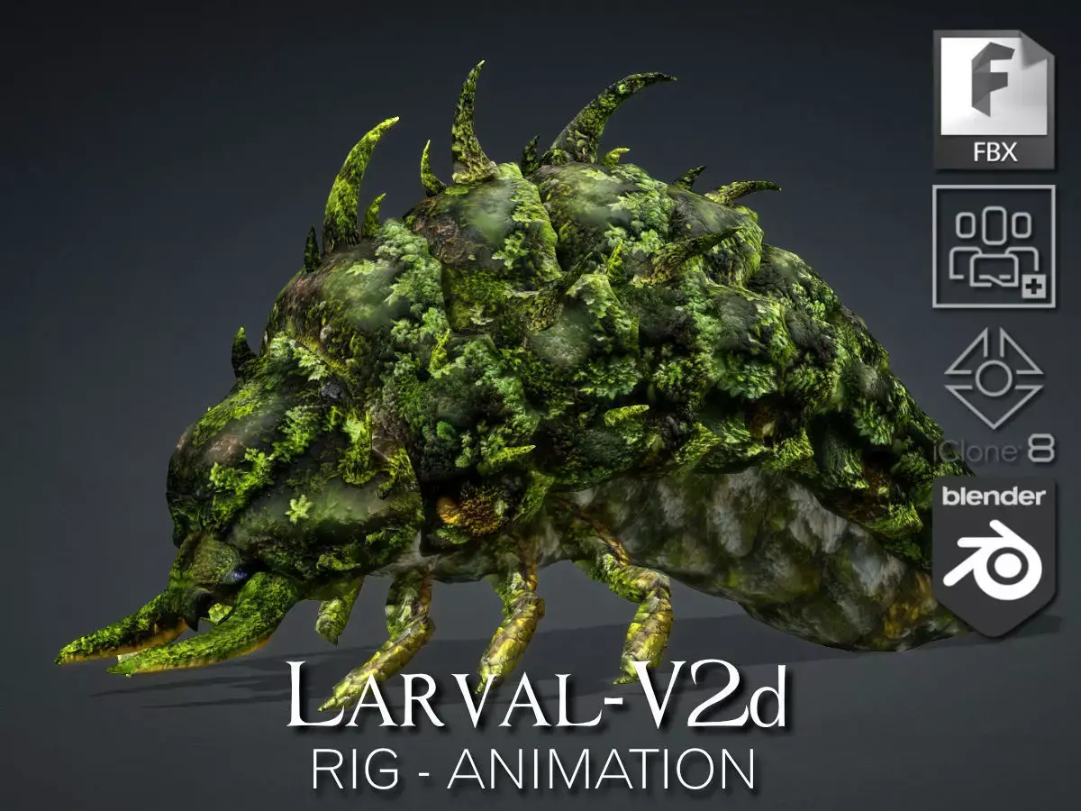 Larval-V2d 3D model