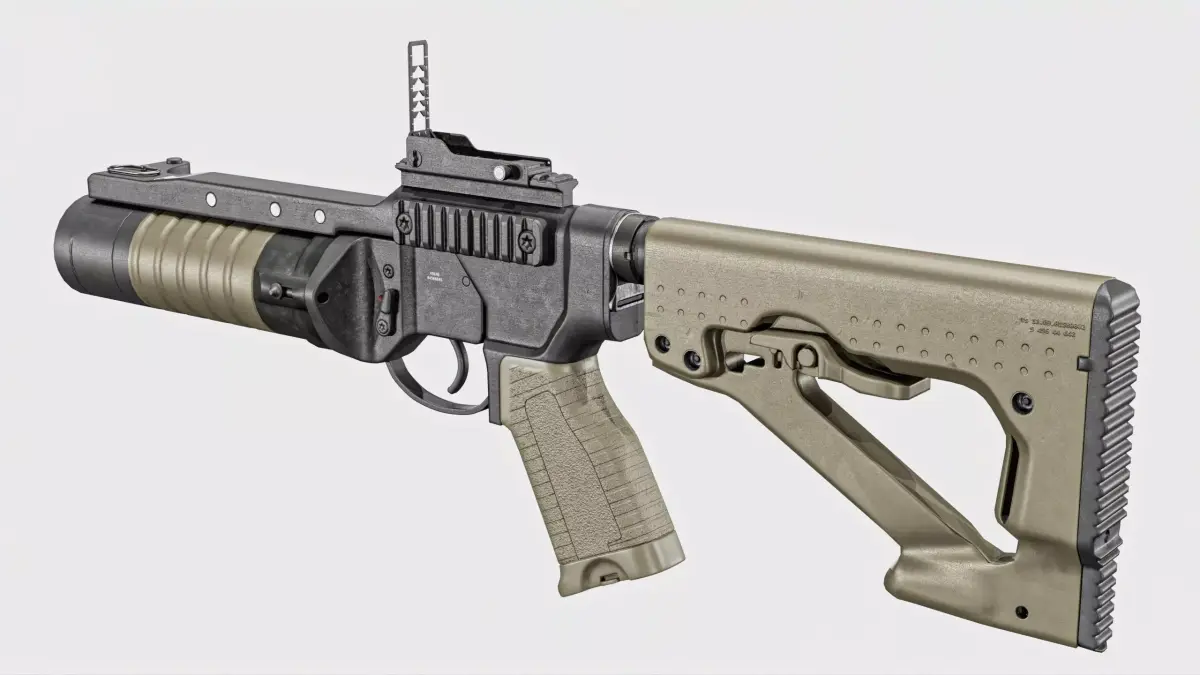 GL 40 Grenade Launcher  Low-poly 3D model