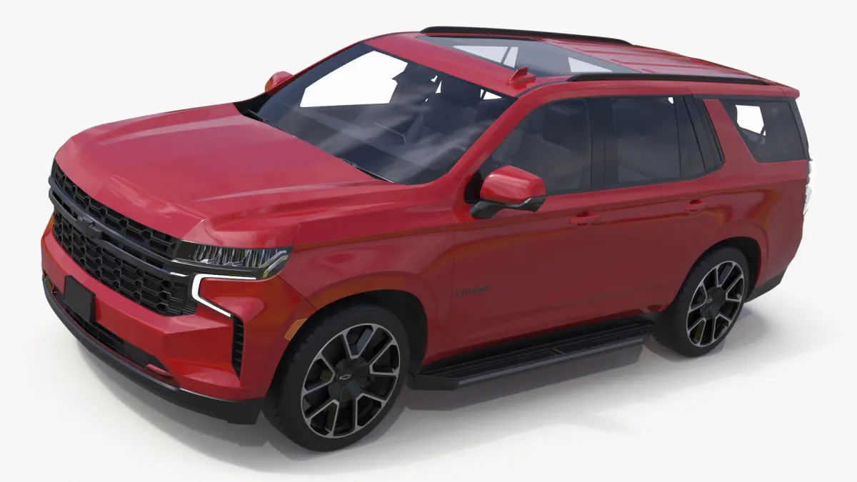 Red SUV Chevrolet Tahoe 2024 3D model