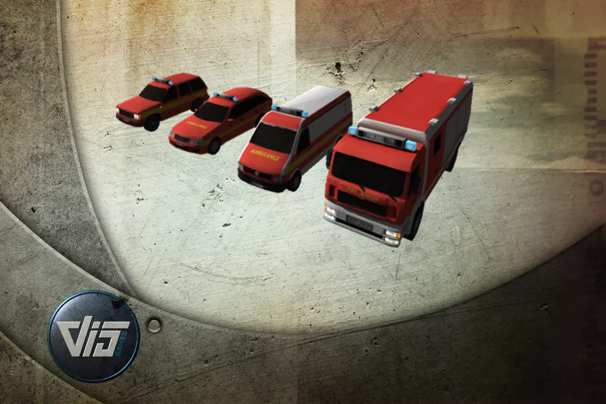 Mobile firefighting vehicles Low-poly 3D model