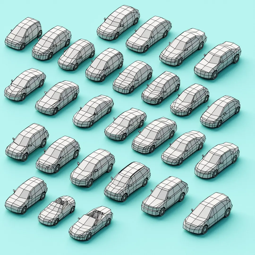 Paper Cars 3D model