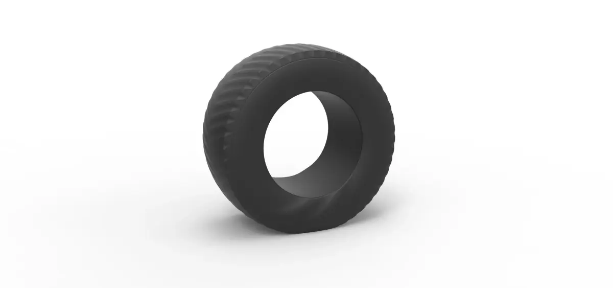 Pulling tractor rear tire while pulling Scale 1 to 25 3D print model