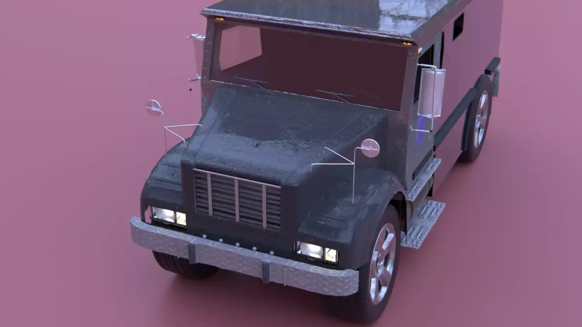 Armored Truck for a Bank 3D model