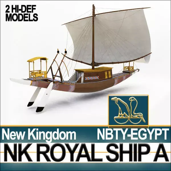 Ancient Egypt Pharaoh Royal Ship New Kingdom 3D model
