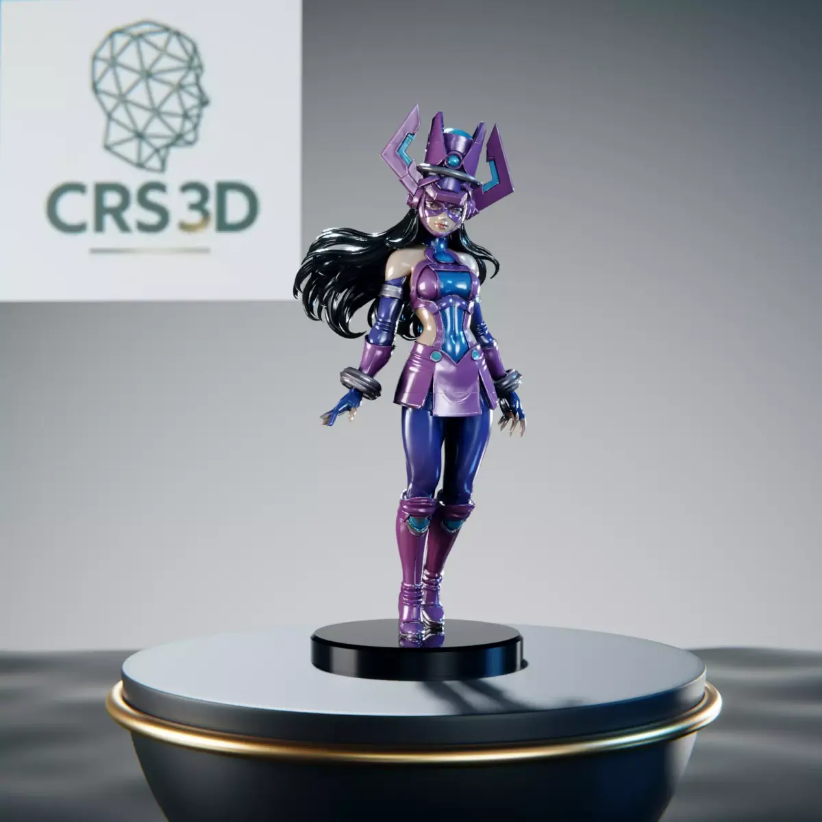 Galacta Cosmic Female Warrior - Galactic Goddess Statue 3D print model