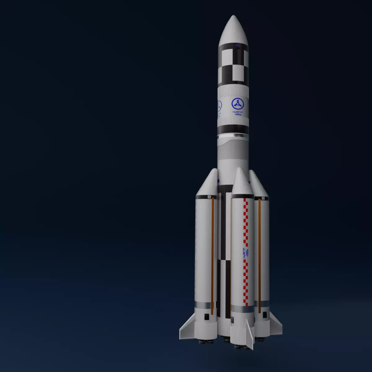 Rocket Low-poly 3D model