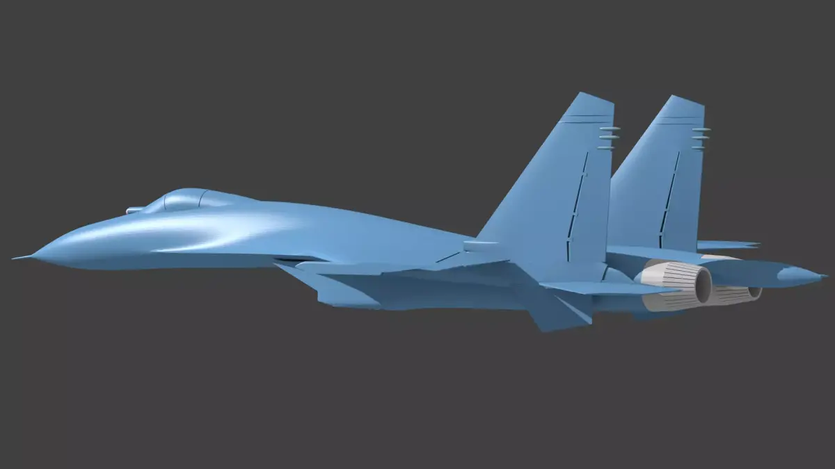 Su-27 Flanker 3D print model