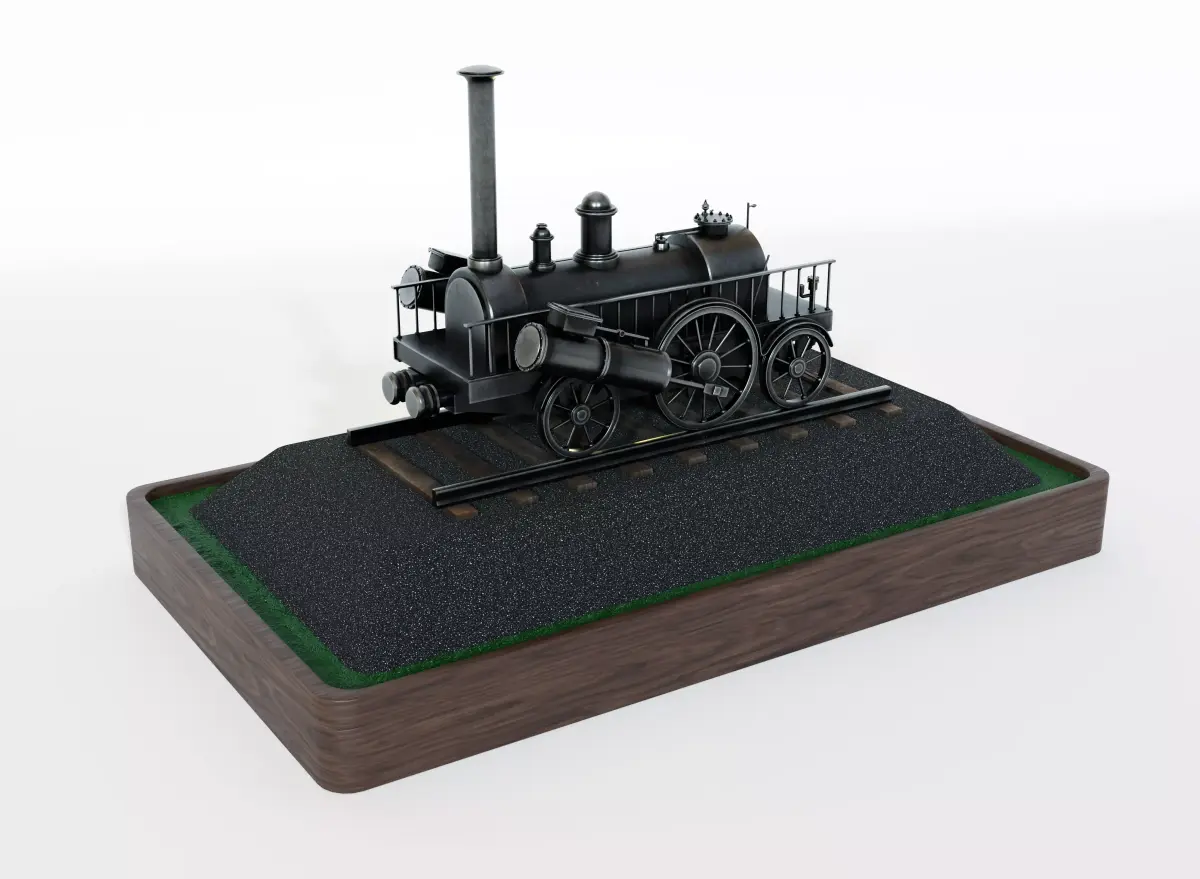 Locomotive Victoria Low-poly 3D model