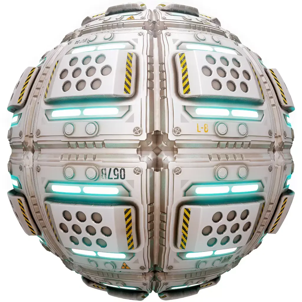 PBR Seamless Sci-Fi Texture 38 Low-poly 3D model