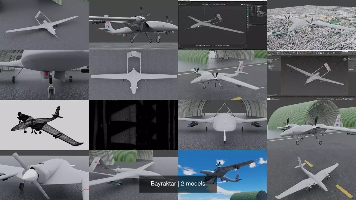Bayraktar japanese unmanned aerial vehicle 3D Model Collection