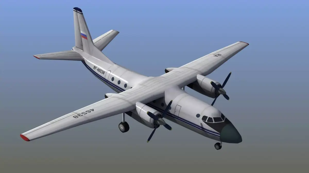 An-24 Coke LD1 Low-poly 3D model