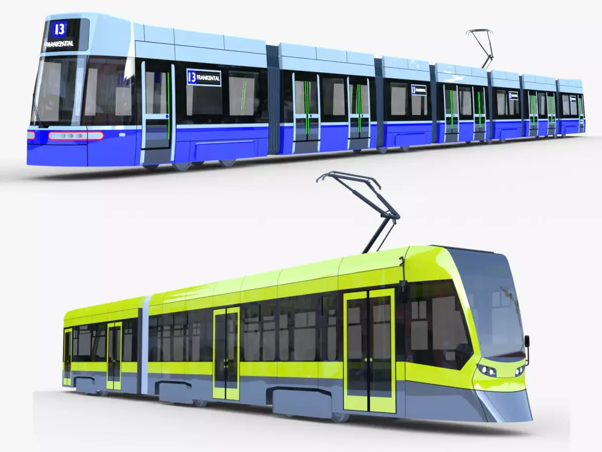 Stadler and Flexity trams 3D Model Pack