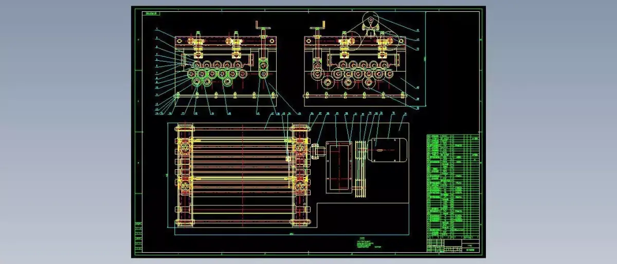 Steel plate leveling machine complete set of drawings 3D model